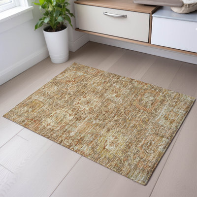 Premium Machine Washable Wayne AMF1101 Damask Rug