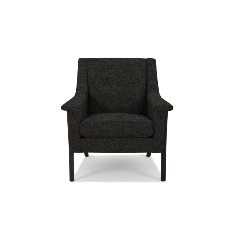 Fauteuil Arlo, Wengé, Polyester ours noir