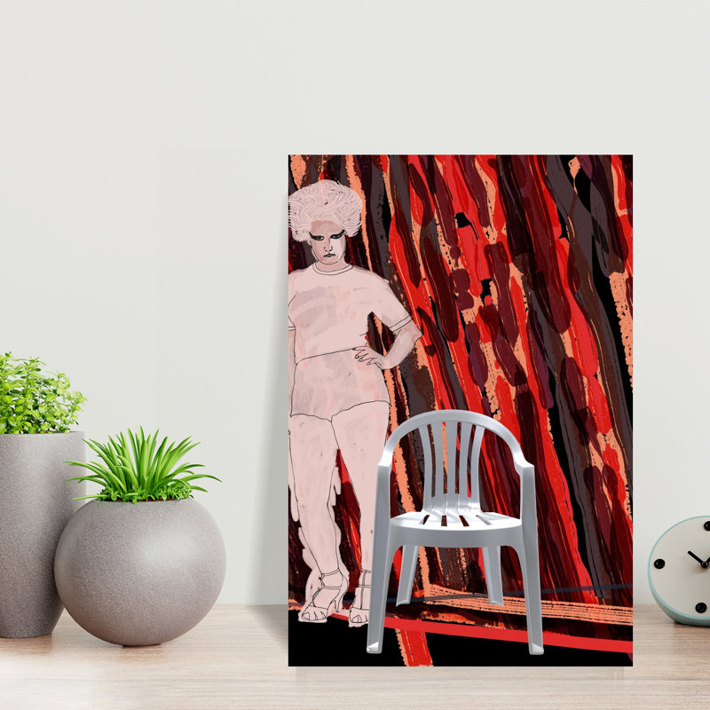 Art contemporain, art contemporain abstrait, H 18 po x l 12 po