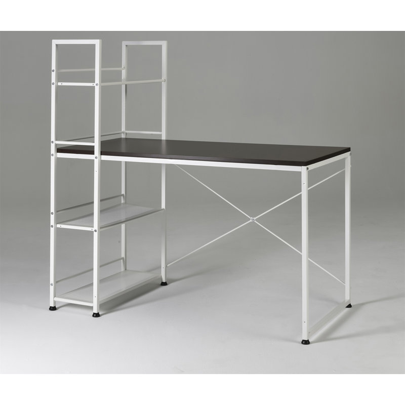 Reversible Smart Workstation Wooden Desk White/Brown