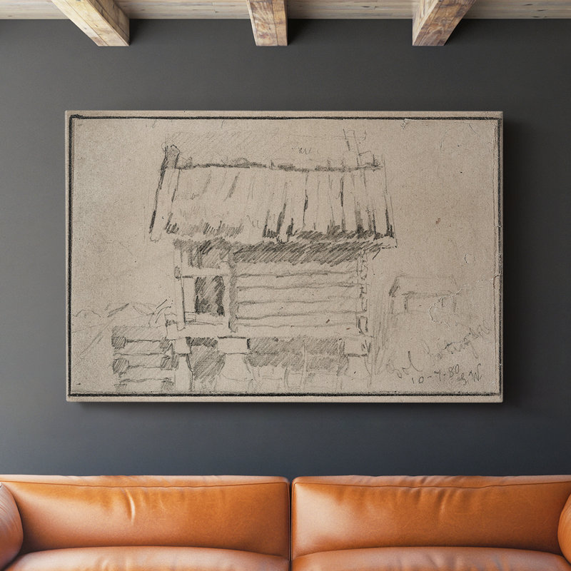 Croquis rétro - L XXII - Cavas enveloppés de galerie, H 24 po x l 36 po