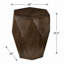 Table d'appoint hexagonale en bois massif brun