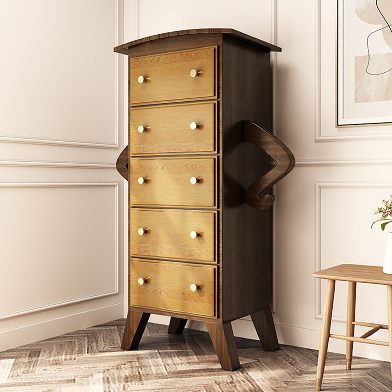 Armoire de rangement à tiroirs, Brun noisette / brun