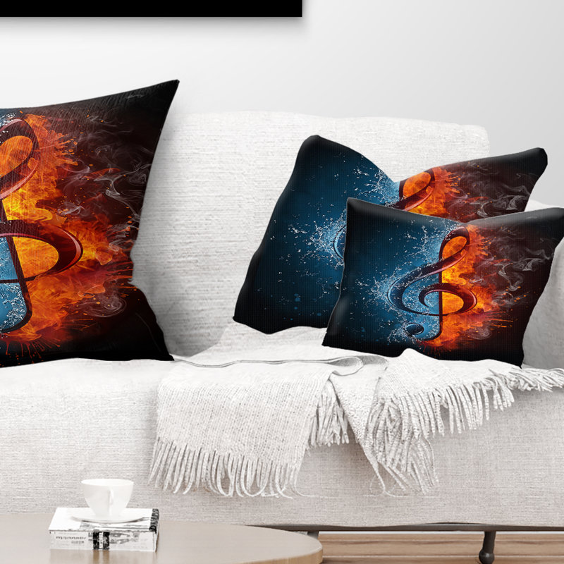 Treble Clef - Abstract Printed Pillow