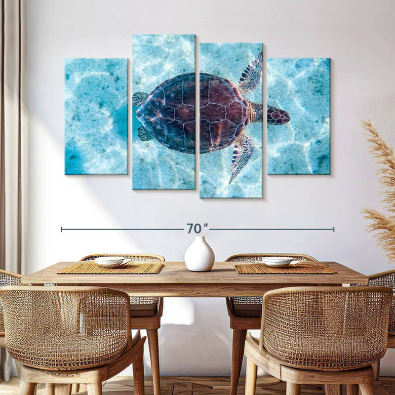 Brampt Turtle Swimming, 42"H x 68"W