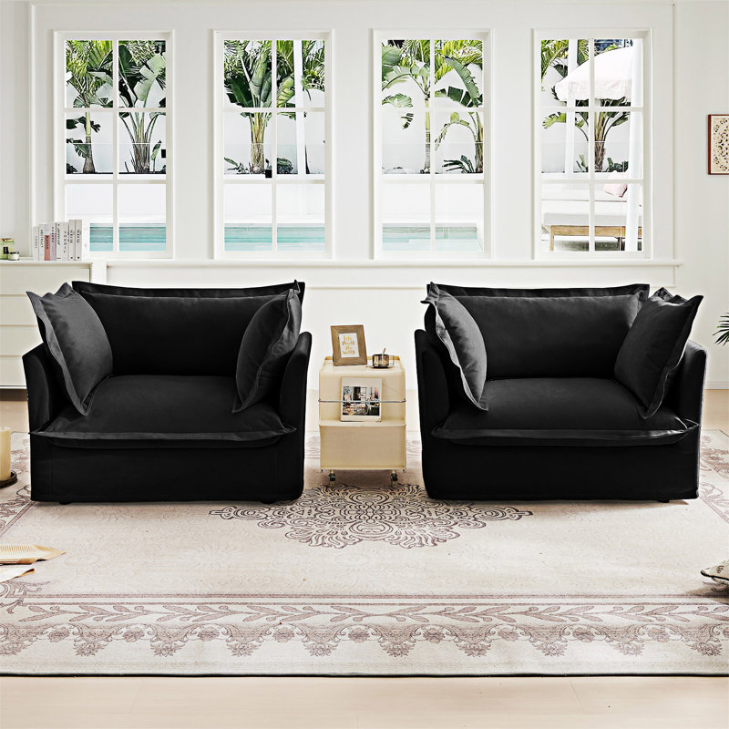 Ensemble de fauteuils d'appoint avec coussins