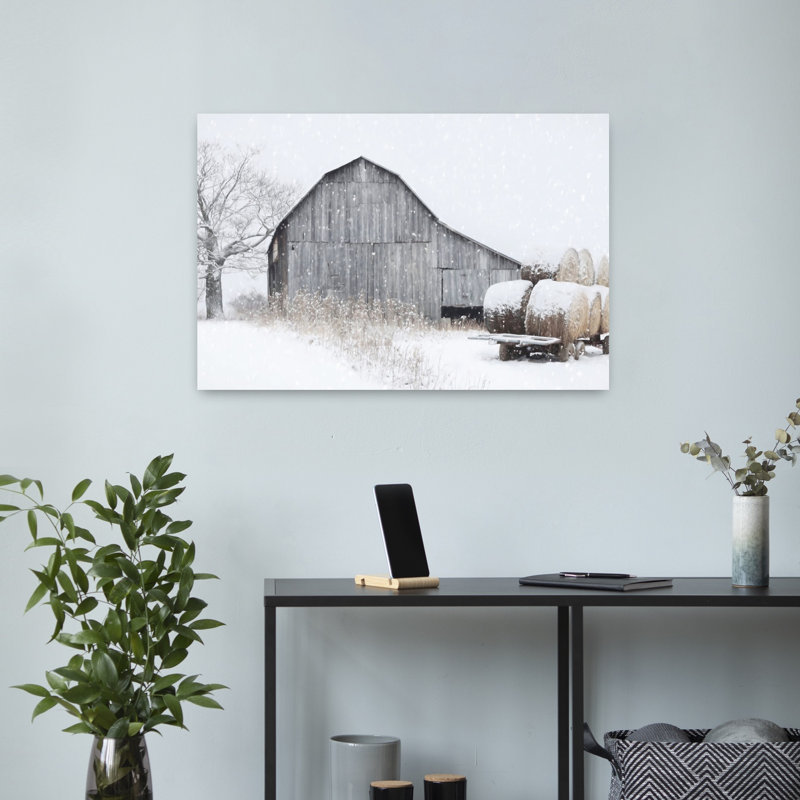 L'art d'hiver, paysage contemporain abstrait, H 24 po x l 16 po