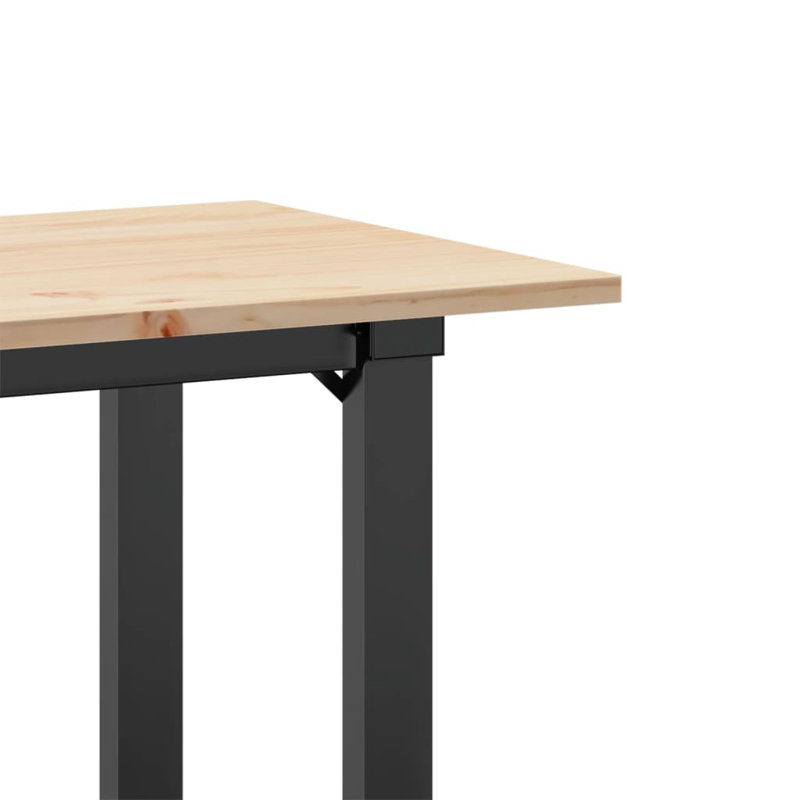 Solid Wood Top Dining Table, 75cm H x 80cm W x 50cm D