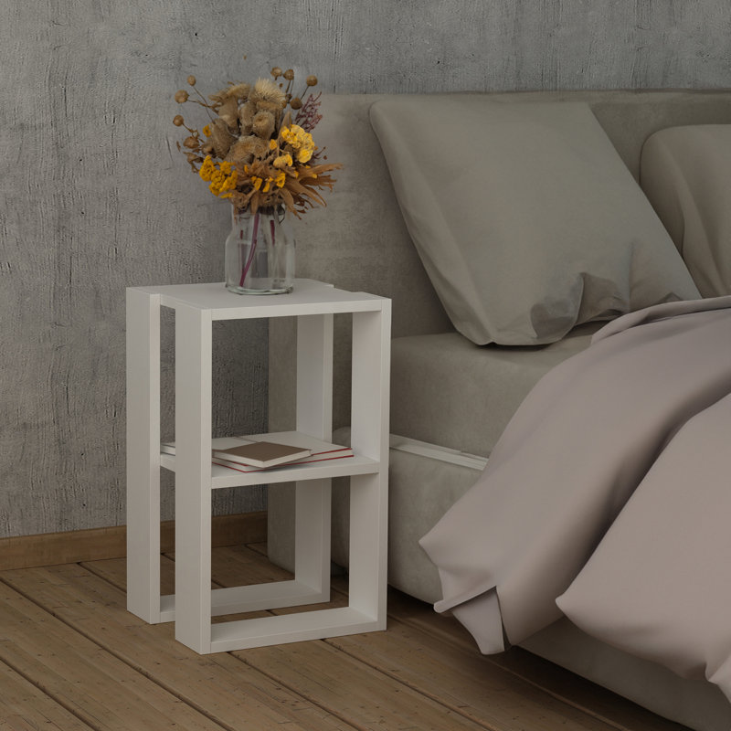 Table de chevet blanche Bruist