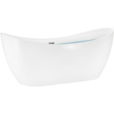 59" x 28" Freestanding Soaking Fiberglass Bathtub