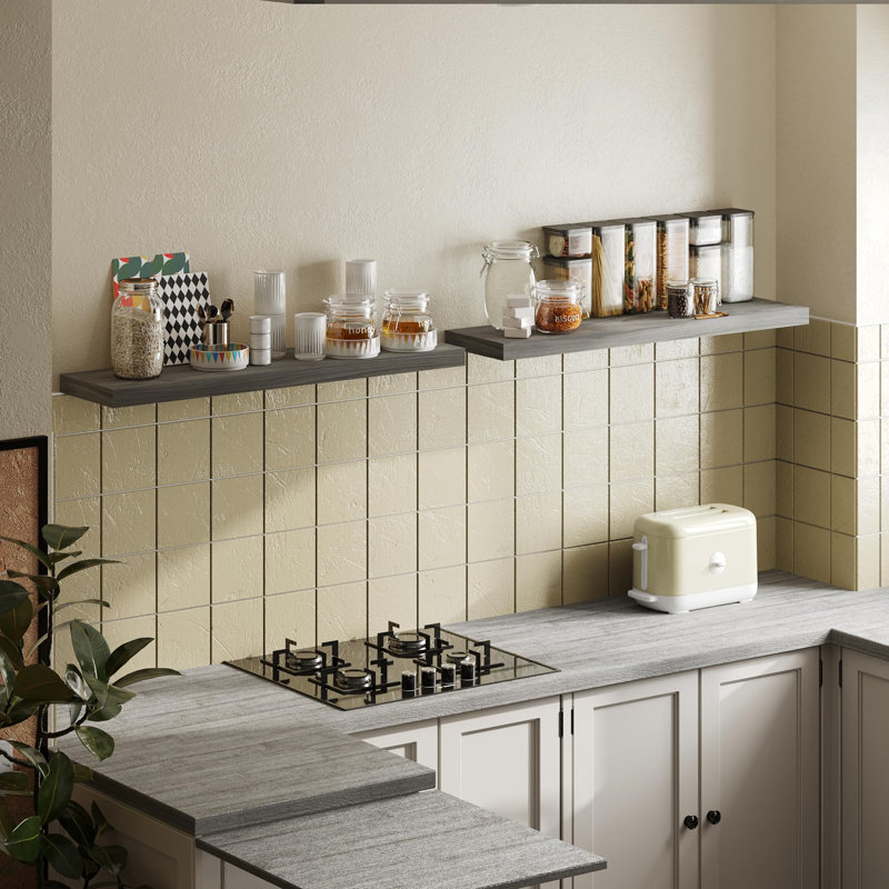 Hajrudin Floating Shelf, Walnut Gray