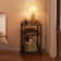 Laibah 3 Tier Moveable Small End Table, Record Player Stand with Records Shelf