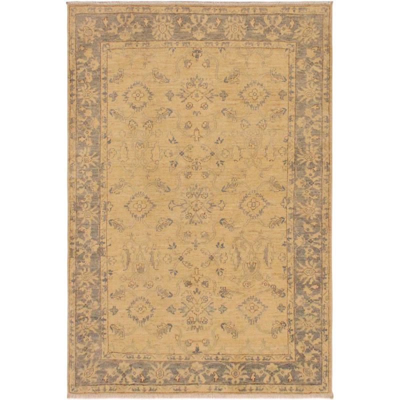 Tapis ivoire / gris One-of-a-Kind 3 pi 11 po x 5 pi 9 po par Arshs Fine Rugs