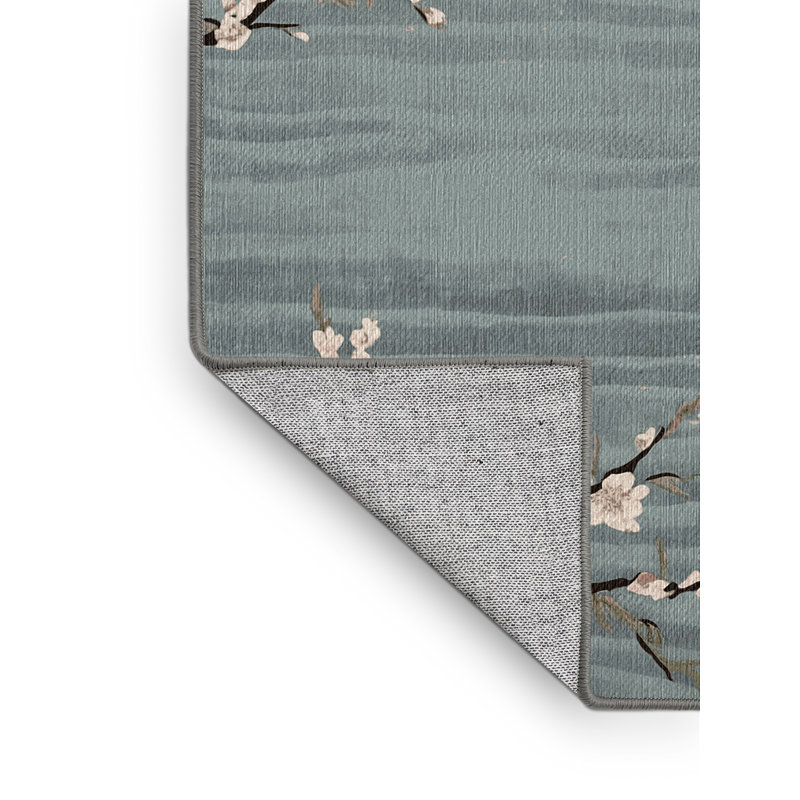 Machine Washable Gray Area Rug, Square 8'