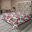 Rose, vert et bleu doux / motif floral