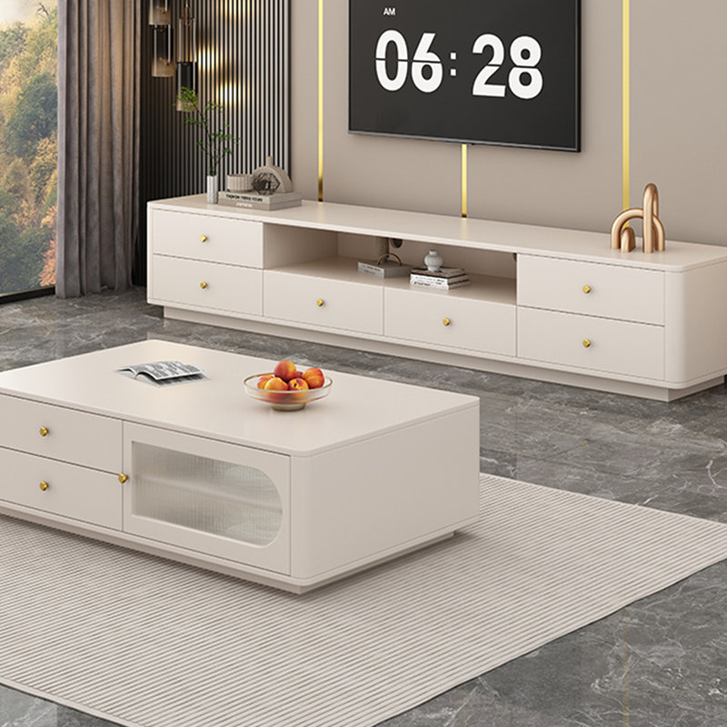 Meuble télé en chêne avec tiroirs, H 16,53 po x L 70,86 po x l 15,75 po