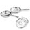 5 Pcs Tri-Ply Skillets Set With Lids Stainless Steel Chef's Pan Cookware Set