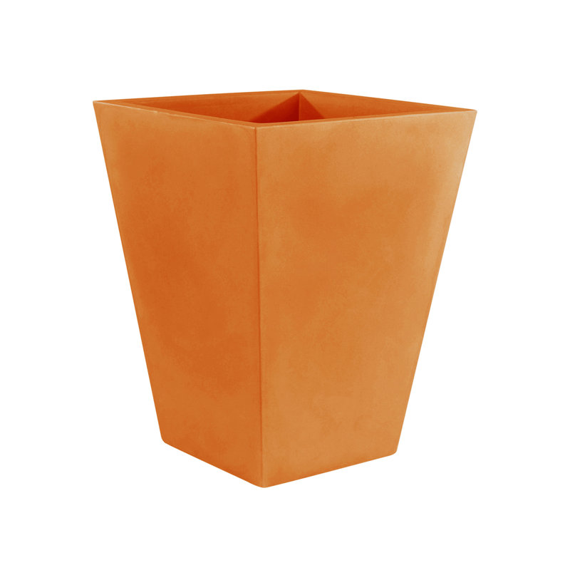 Cono Plastic Pot Planter, Anthracite, 19.75" H x 19.75" W x 19.75" D,