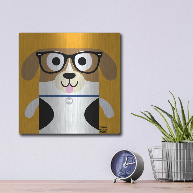 Trinx «Bow Wow Beagle» par Todd Art, art mural en métal, H 12 po x l 12 po
