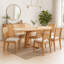 Table de salle à manger ronde extensible de 110 à 150 cm pour 4 à 6 personnes, table de cuisine ronde transformable en ovale avec rallonge amovible, piètement en croix et tablette de rangement, couleur naturelle-449501644