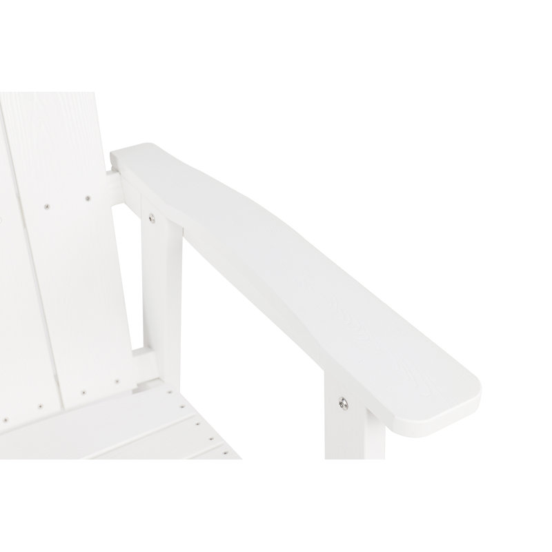 Chaise longue d'extérieur toutes saisons, chaise de bar Adirondack, Blanc