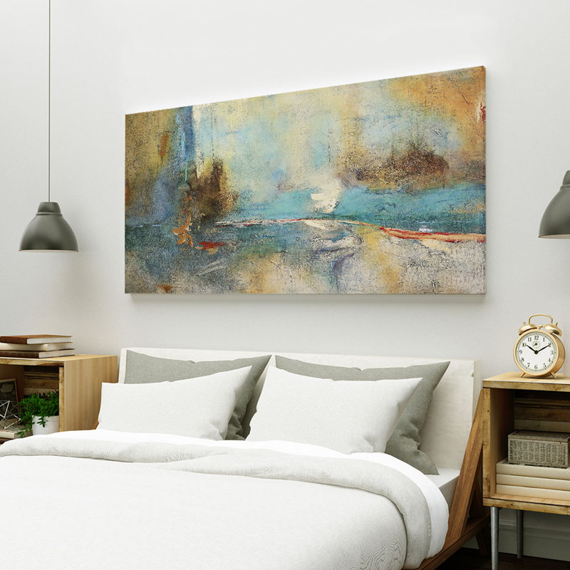 «Sabiduria en Azul» par Gabriela Villarreal, reproduction d'art sur toile tendue, H 48 po x l 84 po x P 1,5 po
