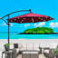 Parasol lumineux à énergie solaire pour patio extérieur - 10 pi, imperméable, 8 nervures, abri de jardin avec abat-jour de piscine pour terrasse-134454020