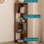 Armoire de coin en bois massif brun noisette