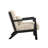 Freya Chair with kidney pillow in Langley Cocoa and Brushed Espresso Finish-847180266