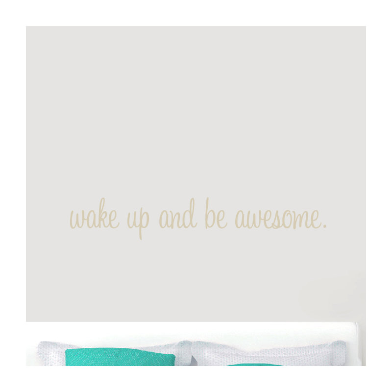 Décalcomanie murale « wake up and be isard », Noir