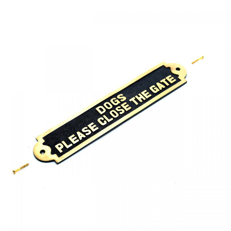 Plaques «Dogs Veuillez fermer la porte»