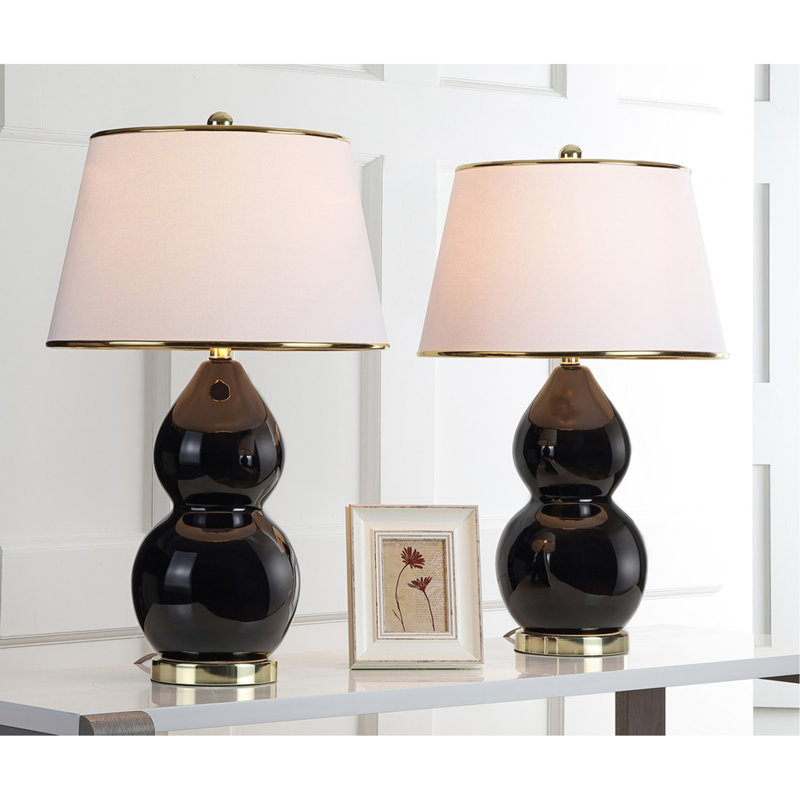 Ceramic Table Lamp, Black