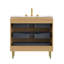 Meuble-lavabo de salle de bain, armoire de rangement autoportante, tiroirs, pré-assemblé