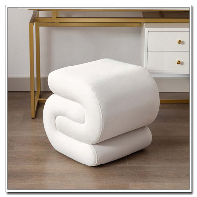 Tabouret de maquillage avec repose-pieds Teddy