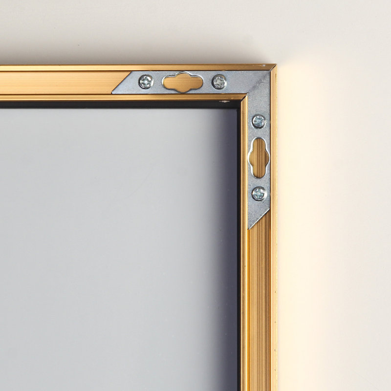Aluminium Rectangle Floor Mirror, Gold, Rectangular, 180 cm H x 80 cm W