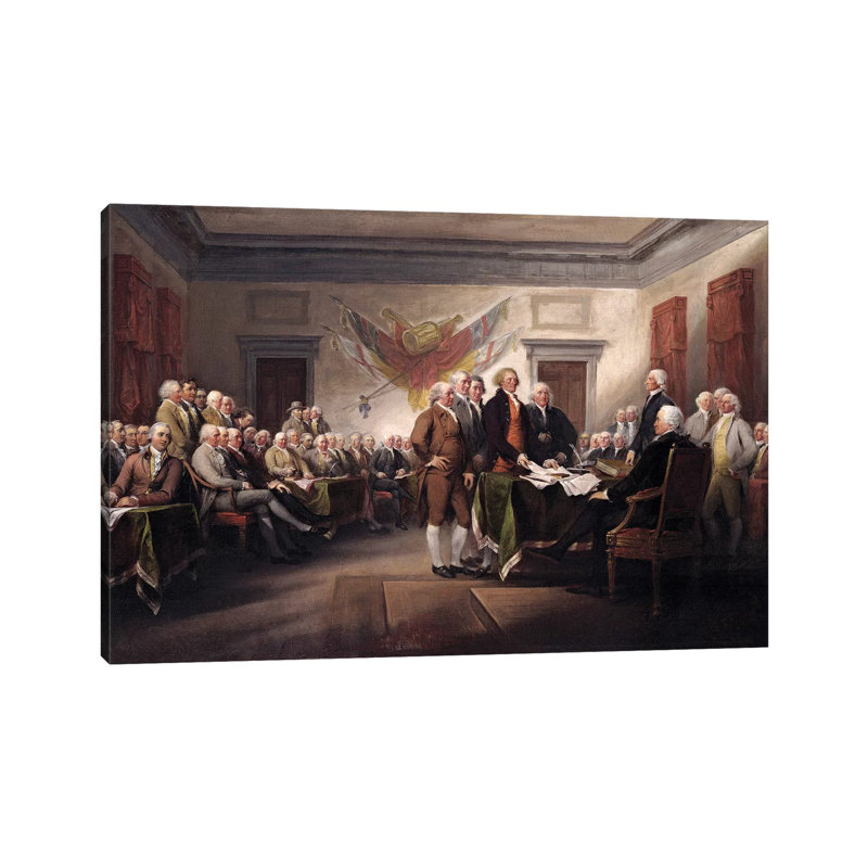 Declaration Of Independence, C.1817 (Yale University Art Gallery) by John Trumbull - Wrapped Canvas Print