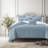 Shay Solid Cornflower Blue Cotton Comforter Set  8 Piece-109897569