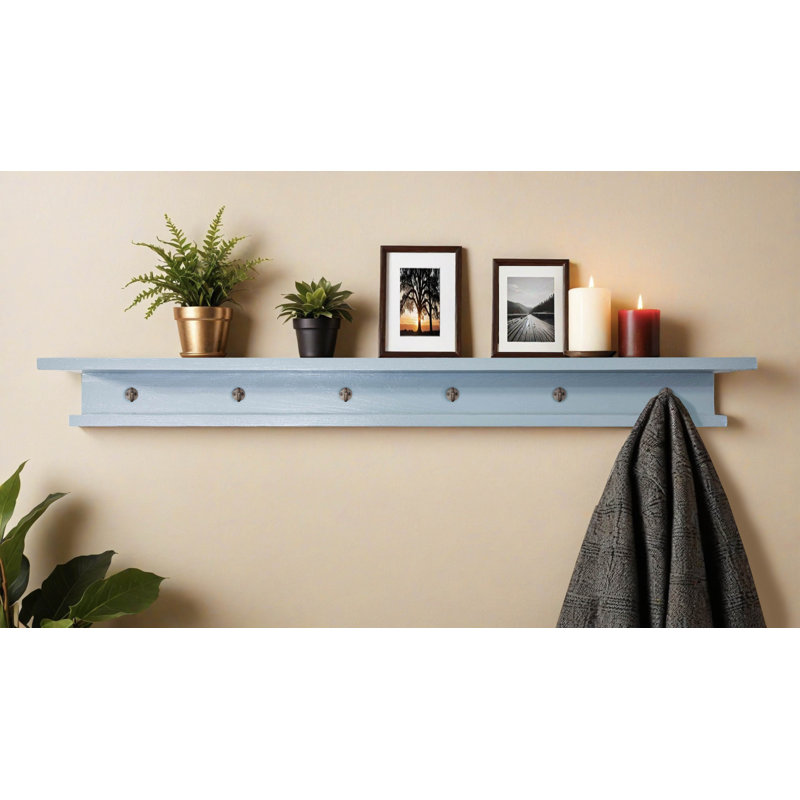 Ensemble de 3 tablettes en chêne avec crochets, H 5,75 po x l 72 po x P 5 po