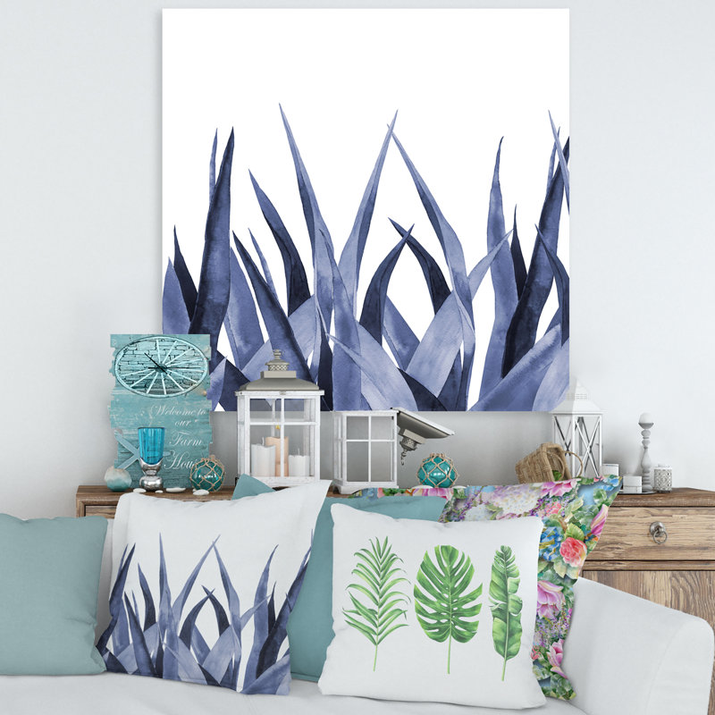 «Agave Leaves», reproduction sur toile tendue, H 36 po x l 36 po x 1,5 po