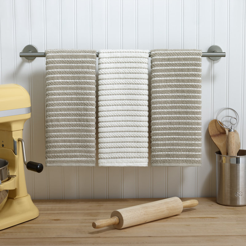 Izod Westport 3-Piece Kitchen Towel Set, Linen