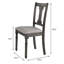 Chaises d'appoint à dossier ouvert brun clair et gris patiné