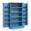 Garde-manger de 41 po, 12 tablettes de porte, 5 tablettes réglables, bleu, ajoute du style et du rangement à votre rangement, armoire bleue avec étagère pour plus d'espace