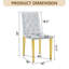 Ensemble de chaise de salle à manger ergonomique en polyuréthane avec pieds en métal et confort-1302899892
