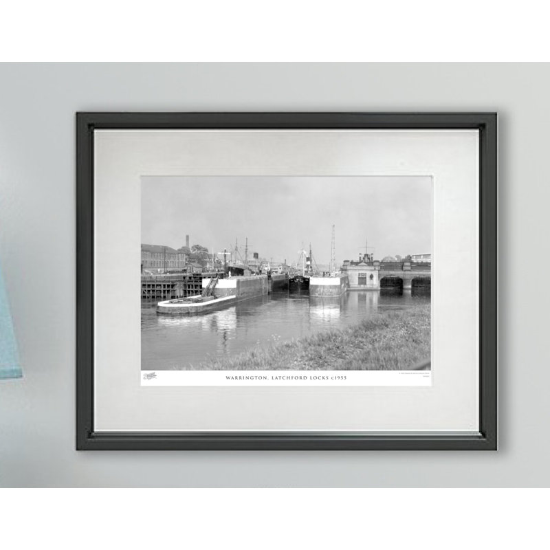 Warrington, Latchford Locks C1955 - Single Picture Frame Print, 28cm H x 36cm W x 2.3cm D