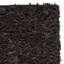 Tapis en coton tissé à la main de couleur unie brun foncé Arik-282496374