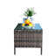 Table basse d'extérieur 1 table basse avec verre trempé transparent