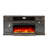 Alvilda 70" Farmhouse LED Fireplace Tv Stand With 3-sided Glass Fireplace,Glass Door Storage,Oak-452047744