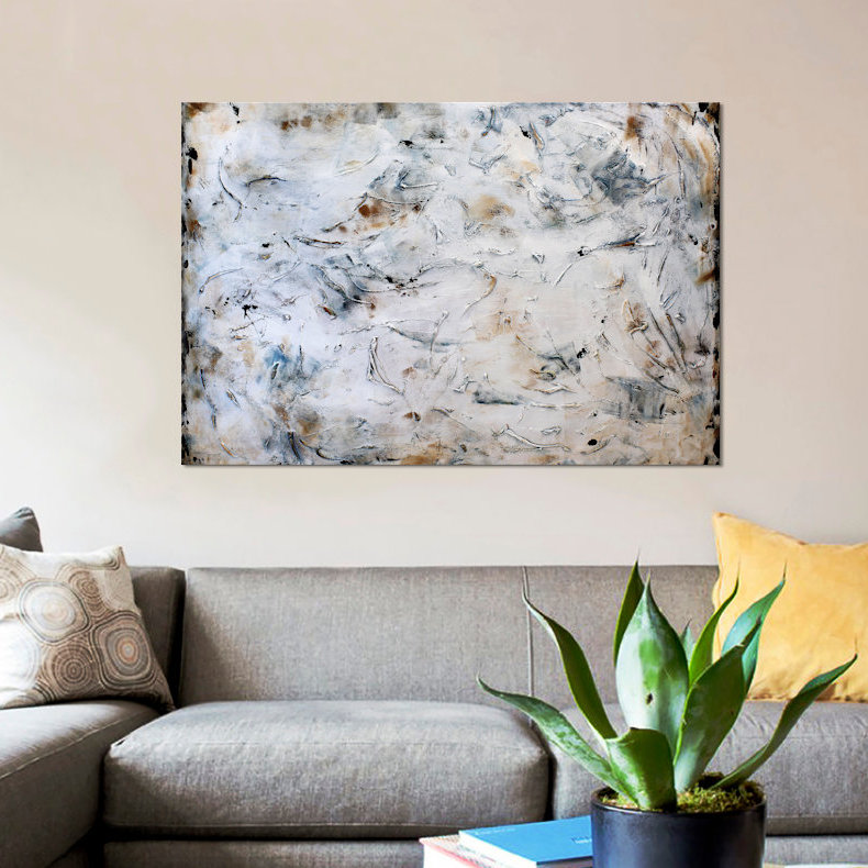 « rouillée abstract », reproduction sur toile, H 18 po x l 26 po x P 1,5 po, Toile tendue, Pas de tapis