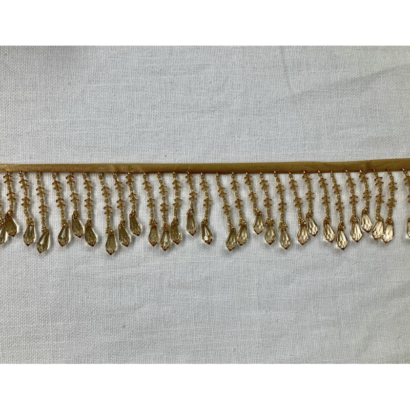Crystal Beaded Fringe 3" Width Trim Sold By The Yard