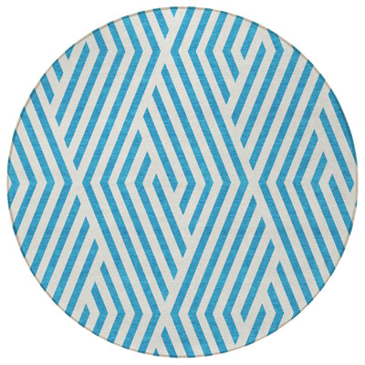 Tapis d'intérieur rond antidérapant 8 pi